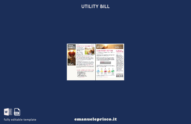 Pagine di bollette ComEd USA in stile verificato, modello di pagine 1